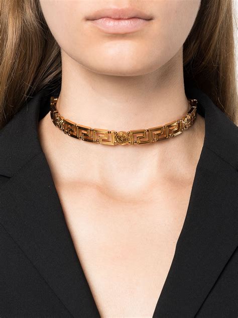 versace choker gold